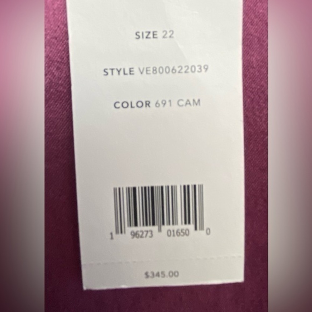 Vince Womens Magenta Satin Wide Leg Trousers High Rise Dress Pants‎ Size 22 NEW - Picture 2 of 8